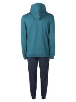 Lonsdale Completo tuta da uomo 2 pezzi con cappuccio - ottanio