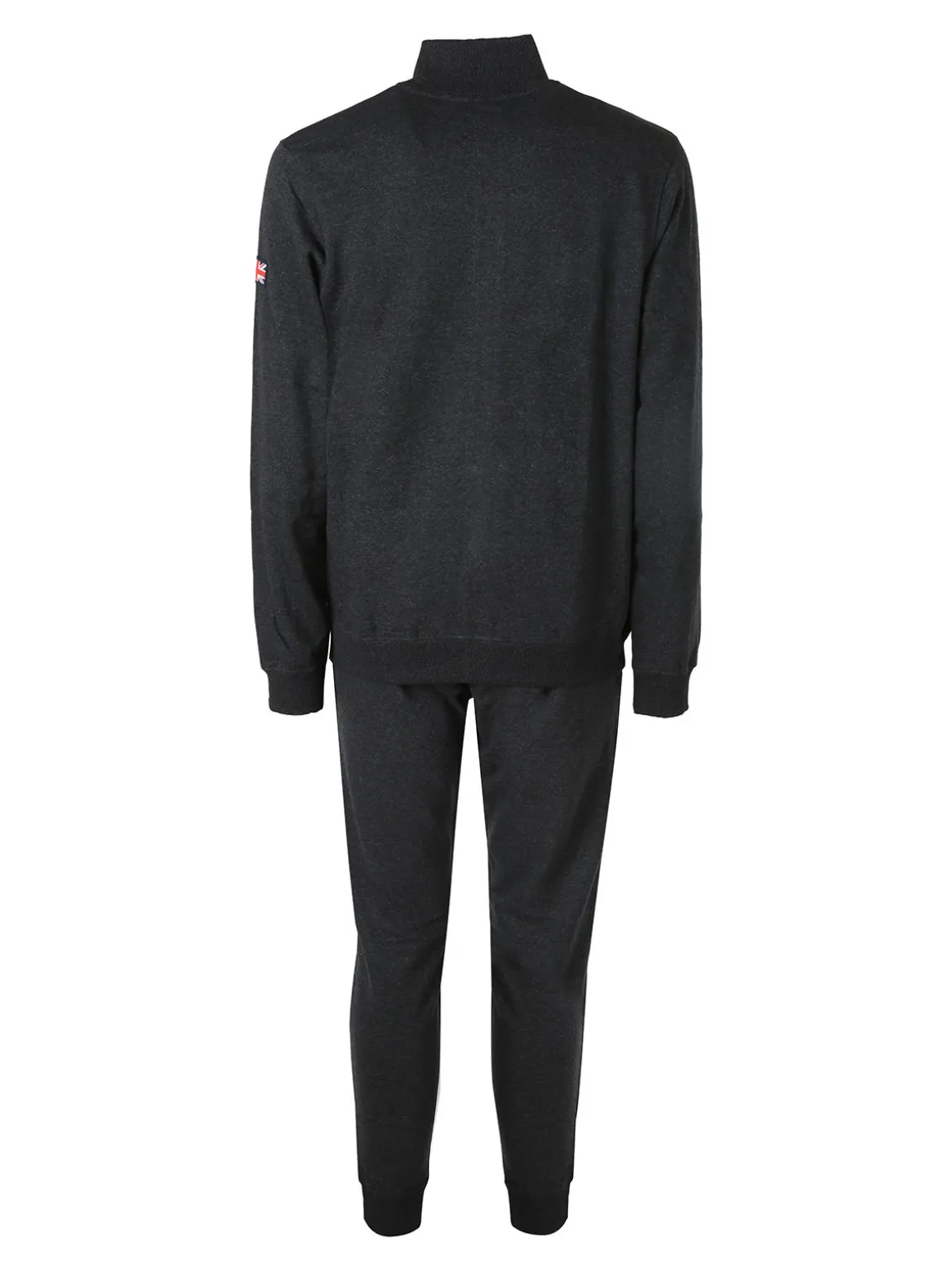 Lonsdale Completo tuta da uomo 2 pezzi con zip intera e stampa logo - grigio scuro