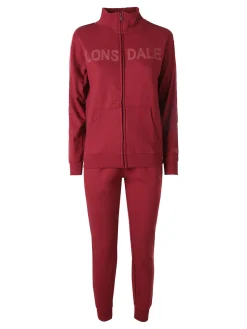 Lonsdale Completo tuta donna 2 pezzi full zip - bordeaux