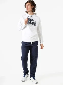 Lonsdale Felpa da uomo con cappuccio e logo - bianco