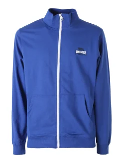Lonsdale Felpa da uomo full zip con logo - blu