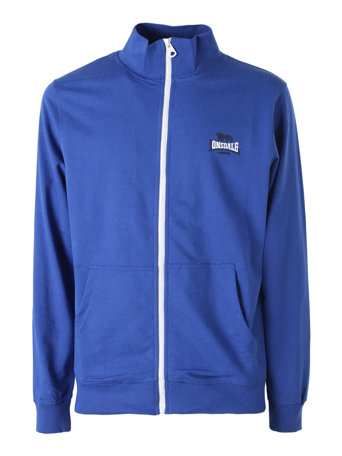 Lonsdale Felpa da uomo full zip con logo - blu