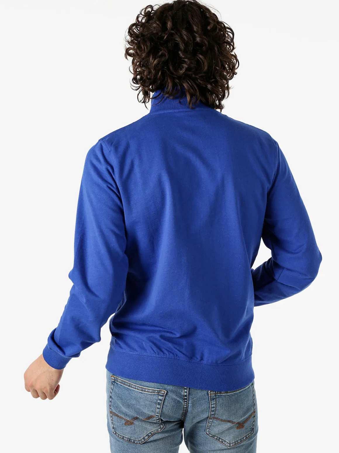Lonsdale Felpa da uomo full zip con logo - blu