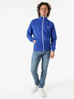 Lonsdale Felpa da uomo full zip con logo - blu