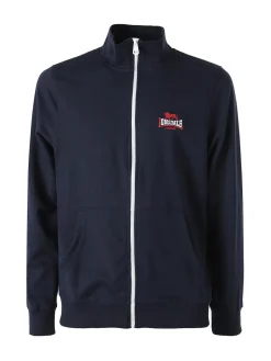 Lonsdale Felpa da uomo full zip con logo - blu scuro