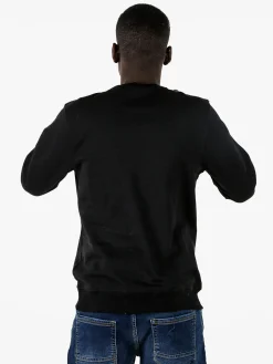 Lonsdale Felpa girocollo da uomo con logo - nero