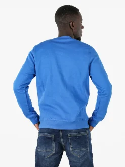 Lonsdale Felpa girocollo da uomo con logo - blu