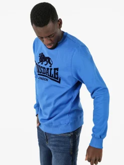 Lonsdale Felpa girocollo da uomo con logo - blu