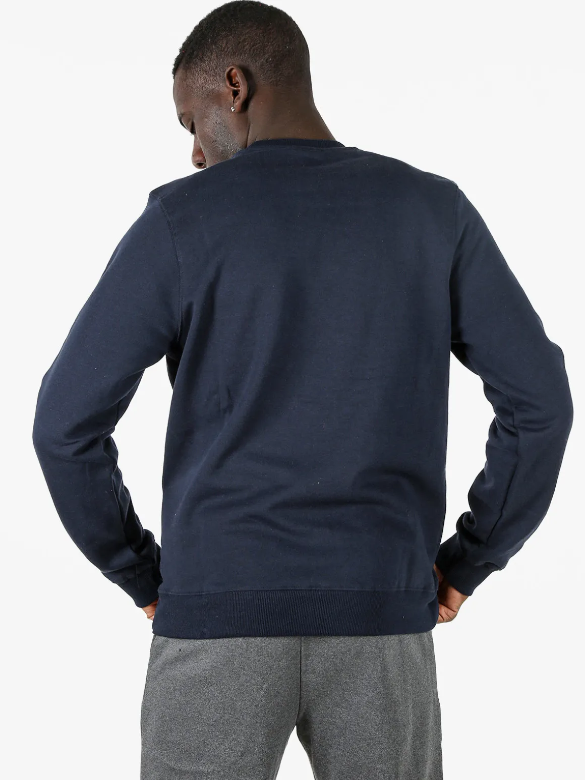 Lonsdale Felpa girocollo da uomo con logo - blu scuro
