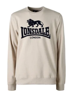 Lonsdale Felpa girocollo da uomo con logo - beige