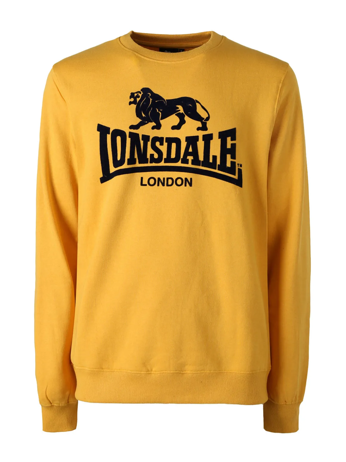 Lonsdale Felpa girocollo da uomo con logo - giallo