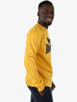 Lonsdale Felpa girocollo da uomo con logo - giallo