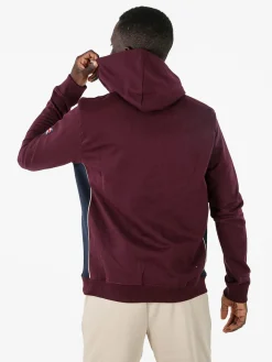 Lonsdale Felpa sportiva da uomo con cappuccio e logo - bordeaux