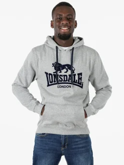 Lonsdale Felpa sportiva da uomo con cappuccio e zip - beige