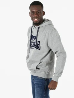 Lonsdale Felpa sportiva da uomo con cappuccio e zip - beige