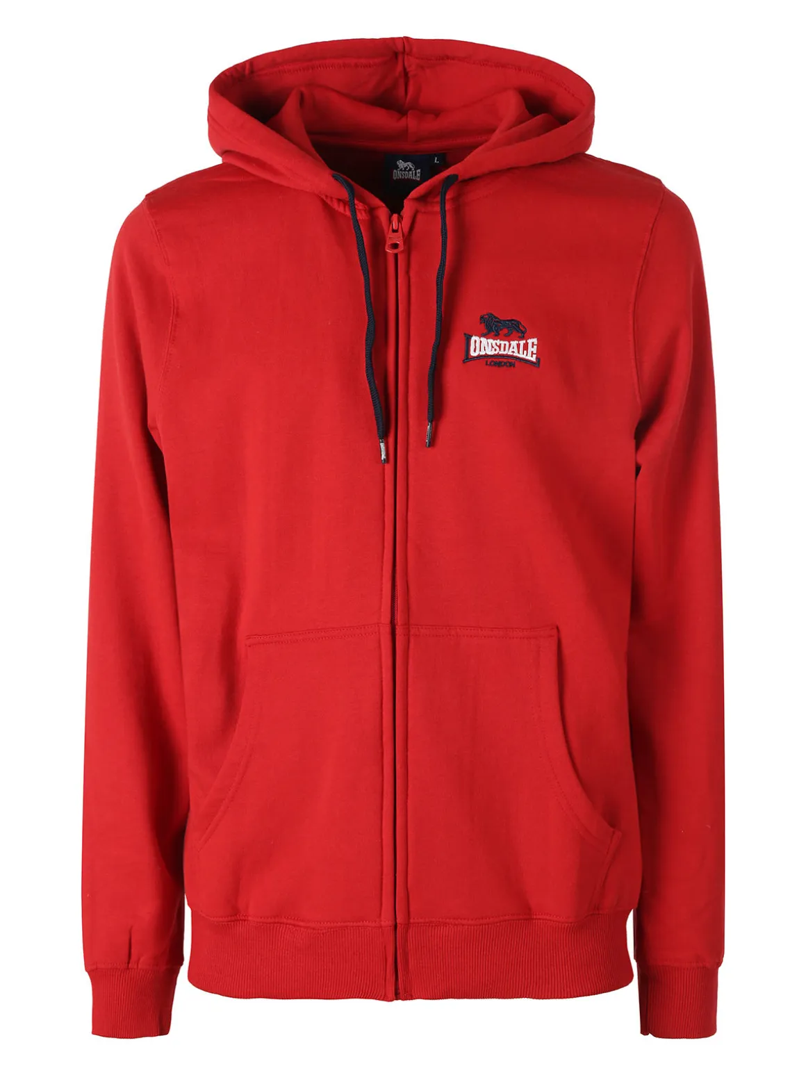 Lonsdale Felpa sportiva da uomo con cappuccio e logo - nero