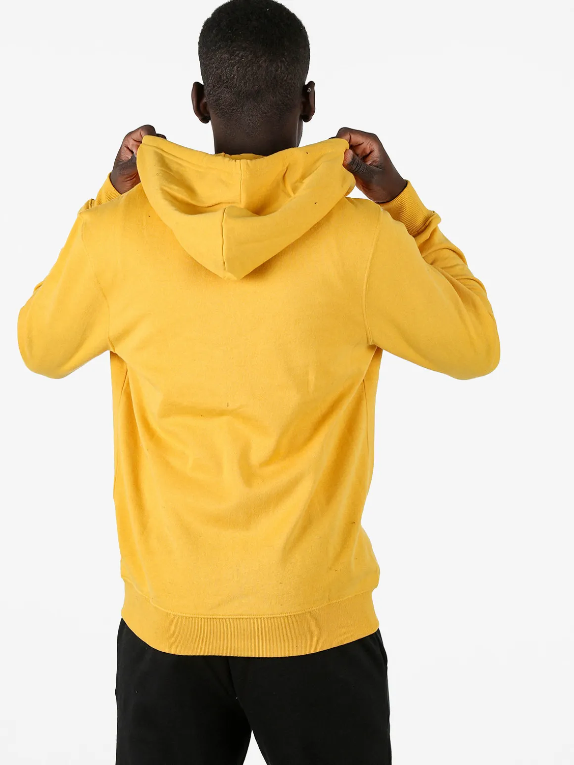 Lonsdale Felpa sportiva da uomo con cappuccio e zip - giallo