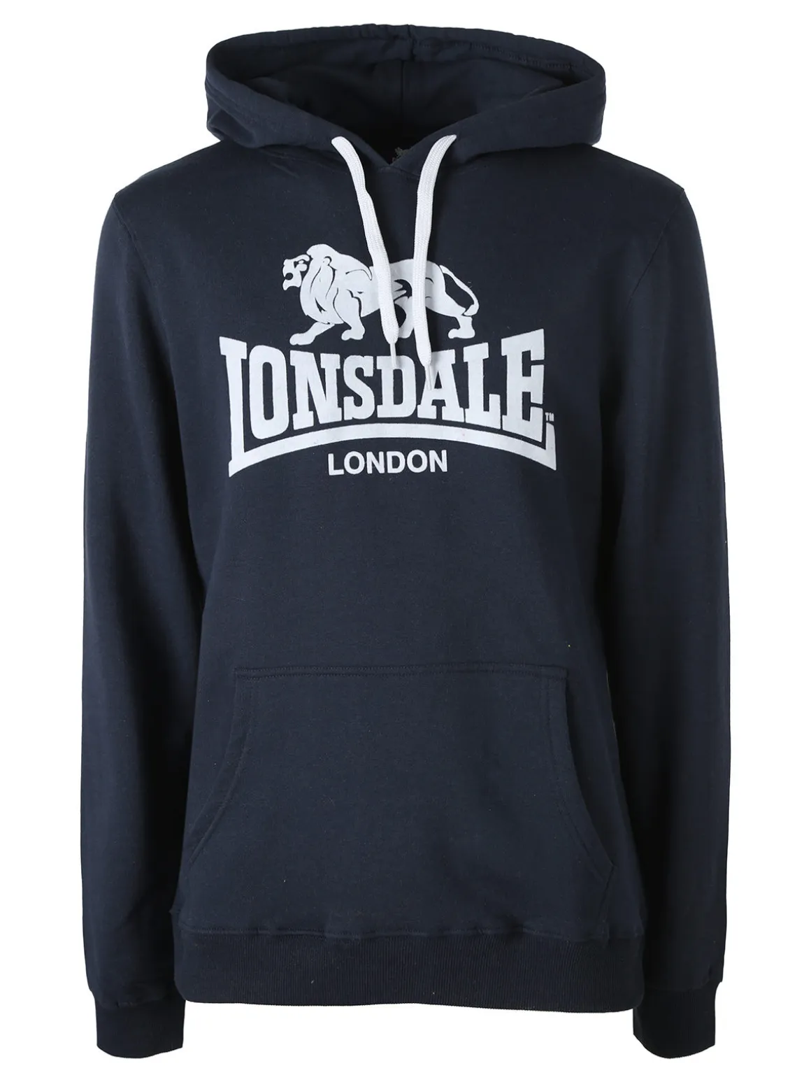 Lonsdale Felpa sportiva da uomo con zip intera - blu scuro