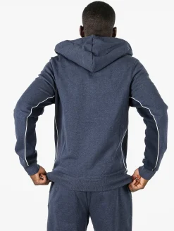 Lonsdale Felpa sportiva da uomo con cappuccio e zip - avion