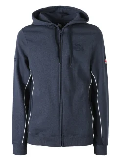 Lonsdale Felpa sportiva da uomo con cappuccio e zip - avion