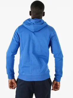 Lonsdale Felpa sportiva da uomo con cappuccio e zip - blu