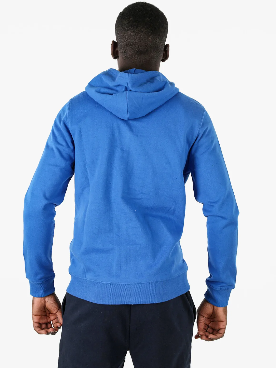Lonsdale Felpa sportiva da uomo con cappuccio e zip - blu
