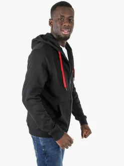 Lonsdale Felpa sportiva da uomo con cappuccio e zip - grigio