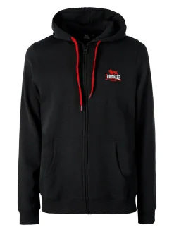 Lonsdale Felpa sportiva da uomo con cappuccio e zip - nero