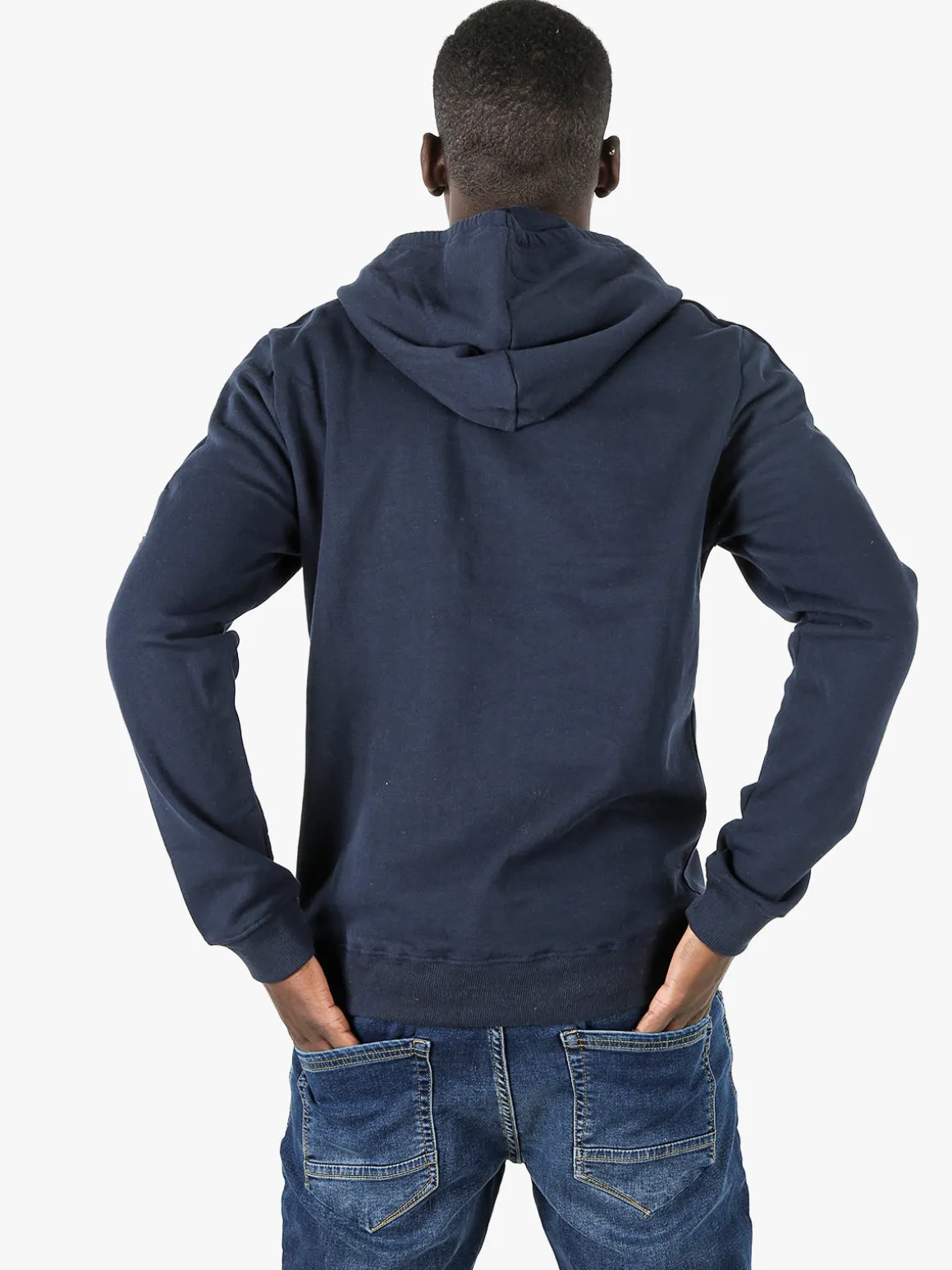 Lonsdale Felpa sportiva da uomo cappuccio e logo - blu scuro