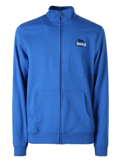Lonsdale Felpa sportiva da uomo con zip intera - blu