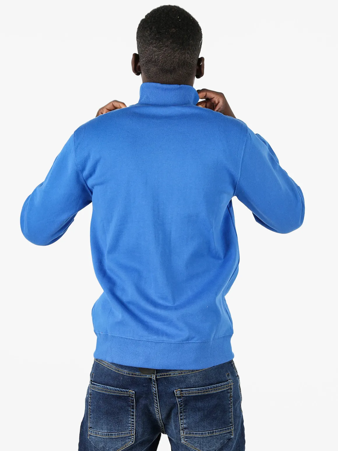 Lonsdale Felpa sportiva da uomo con zip intera - blu