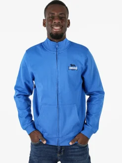 Lonsdale Felpa sportiva da uomo con zip intera - blu