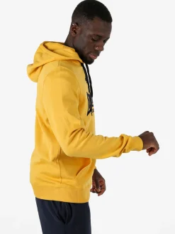 Lonsdale Felpa sportiva da uomo con cappuccio e logo - giallo