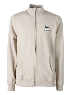 Lonsdale Felpa sportiva da uomo con zip intera - beige
