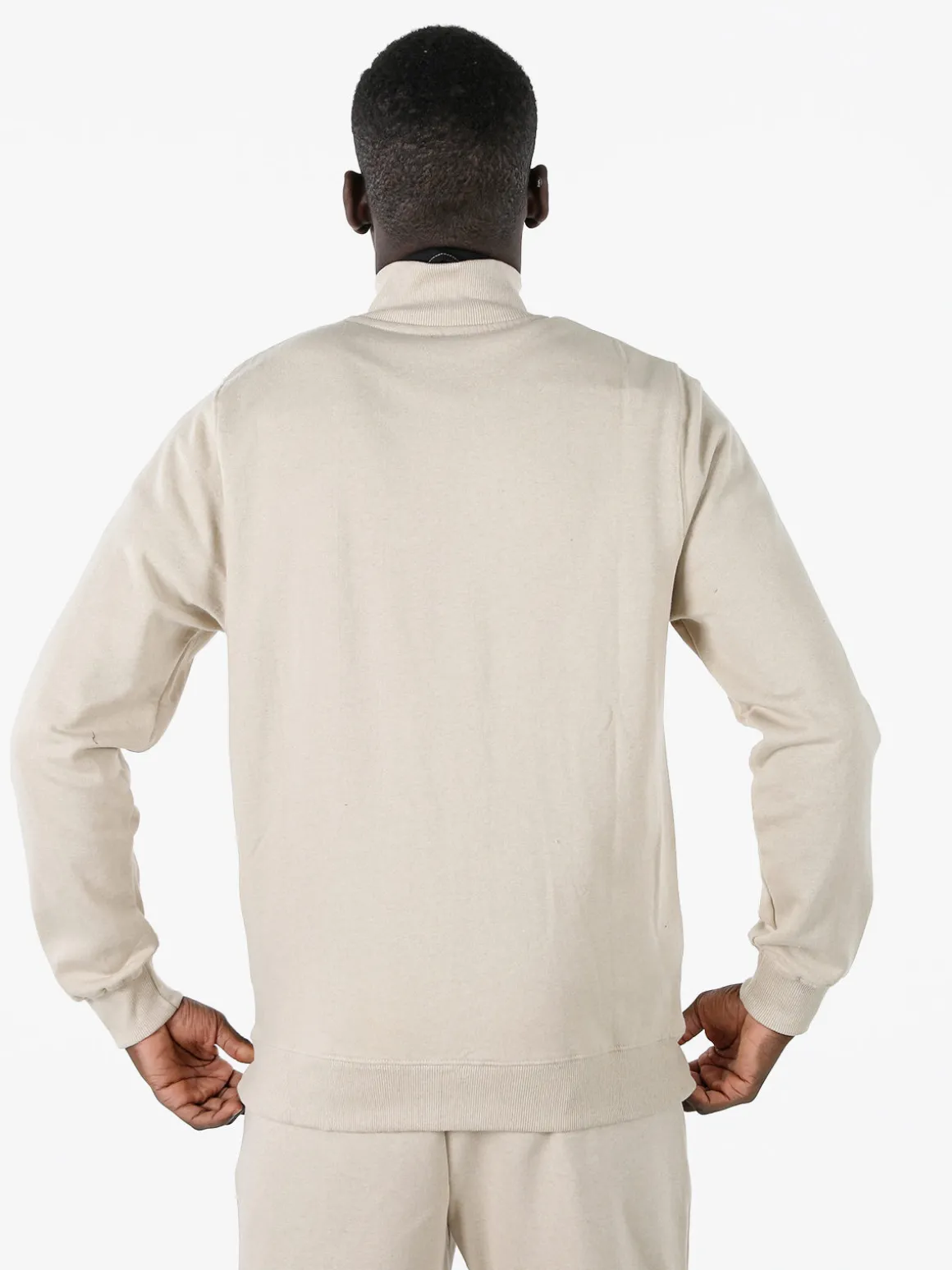 Lonsdale Felpa sportiva da uomo con zip intera - beige