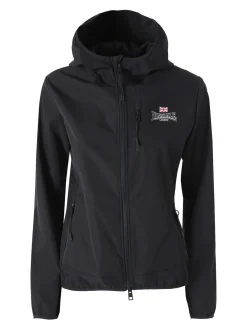 Lonsdale Giacca a vento da donna con cappuccio e zip - nero