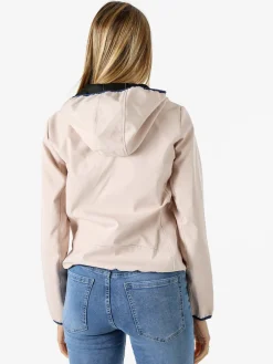 Lonsdale Giacca a vento da donna con cappuccio e zip - cipria