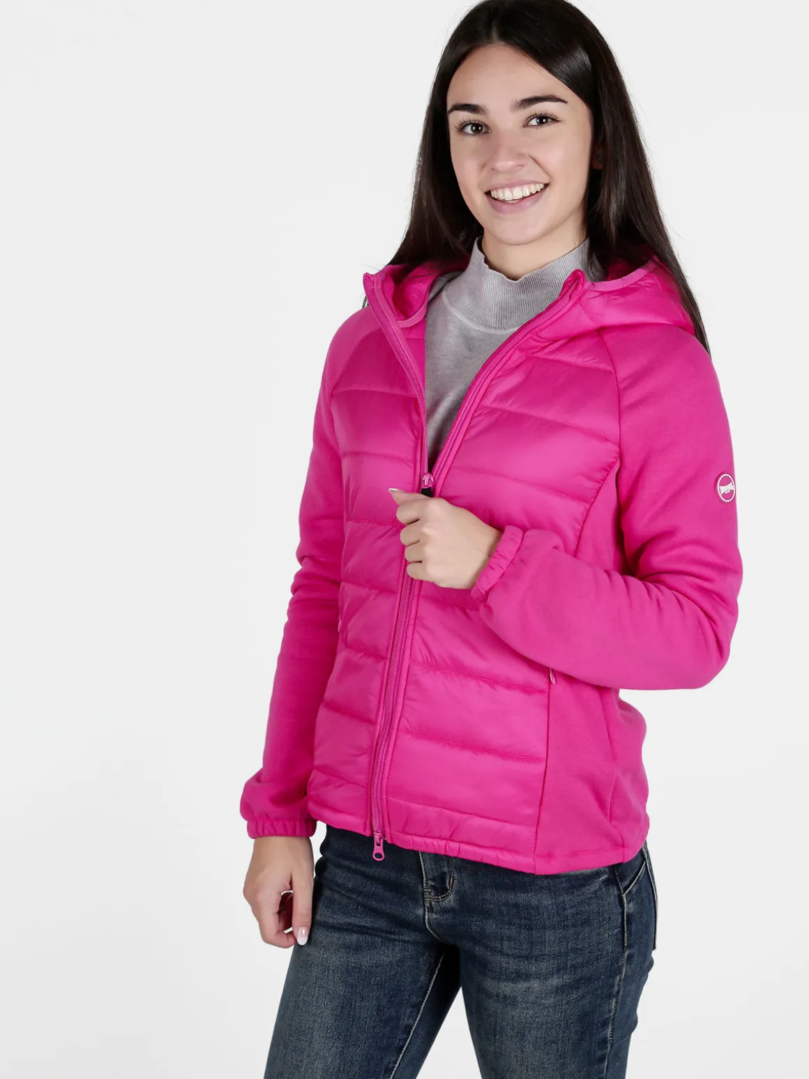 Lonsdale Giubbotto donna con cappuccio e maniche in felpa