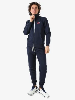 Lonsdale Pantaloni sportivi da uomo con coulisse e polsini - blu scuro