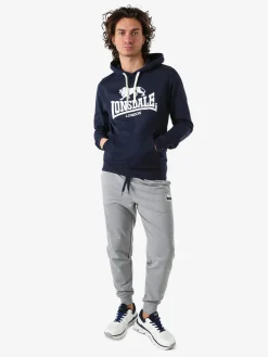 Lonsdale Pantaloni sportivi da uomo con coulisse e polsini - grigio