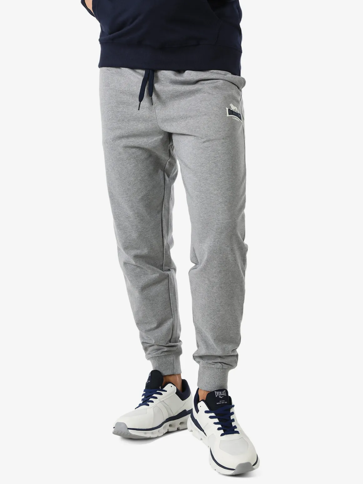 Lonsdale Pantaloni sportivi da uomo con coulisse e polsini - grigio