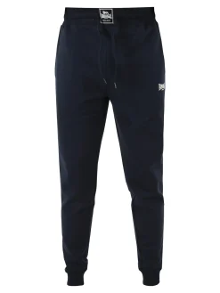 Lonsdale Pantaloni tuta da uomo con coulisse e polsini - blu scuro