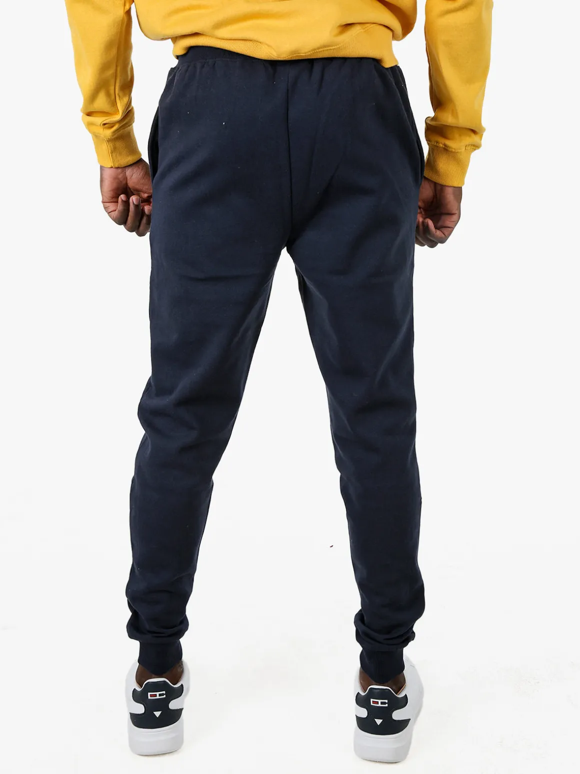 Lonsdale Pantaloni tuta da uomo con coulisse e polsini - blu scuro