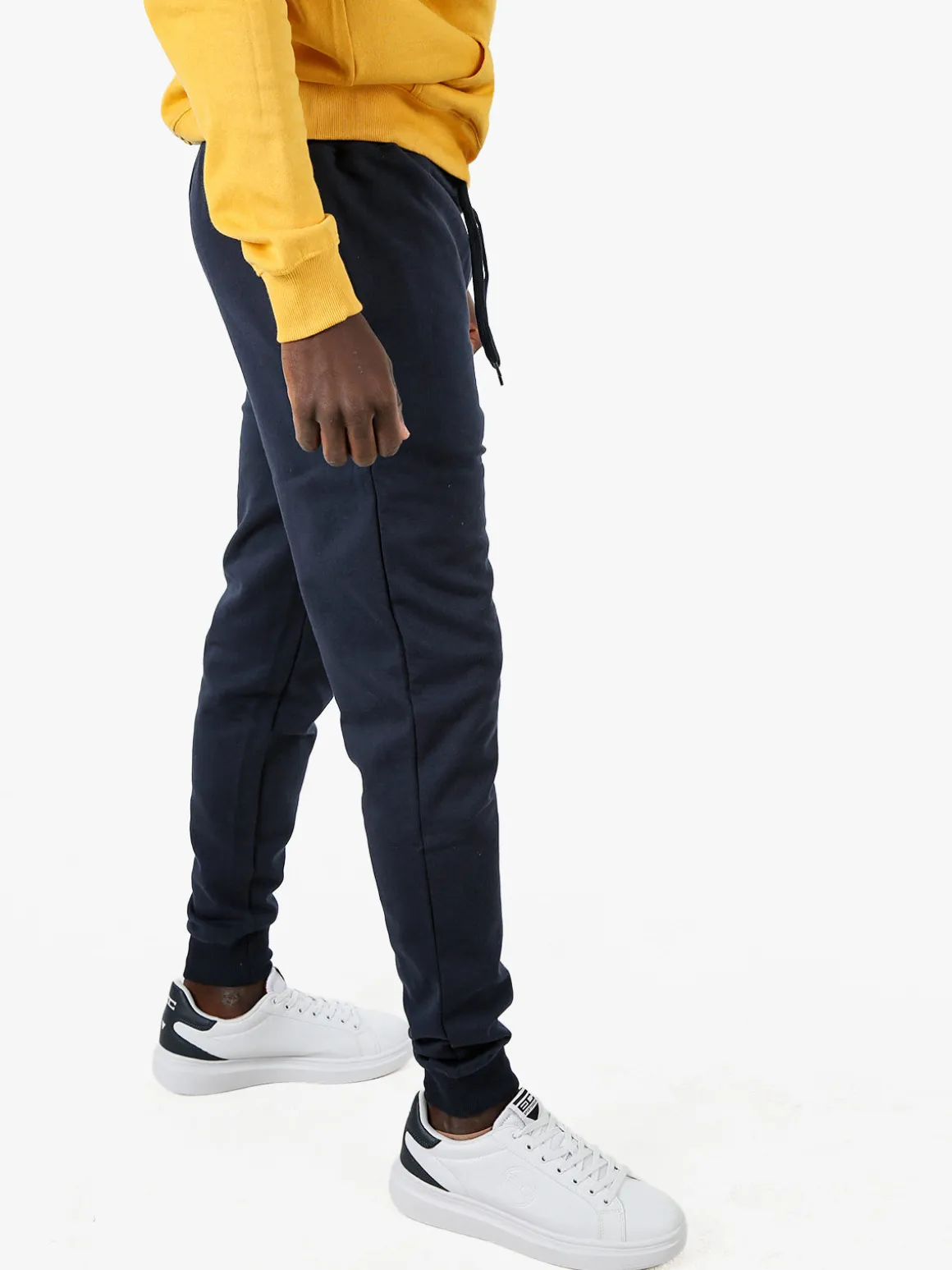 Lonsdale Pantaloni tuta da uomo con coulisse e polsini - blu scuro