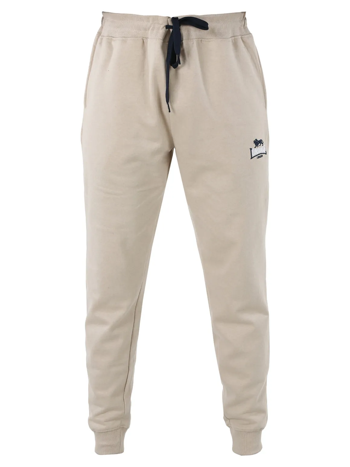 Lonsdale Pantaloni tuta da uomo con coulisse e polsini - beige