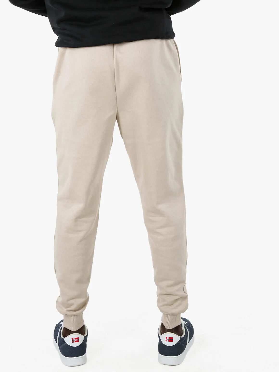 Lonsdale Pantaloni tuta da uomo con coulisse e polsini - beige