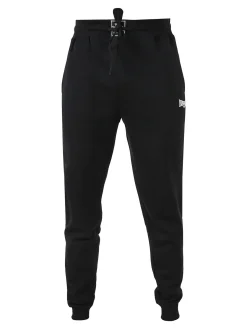 Lonsdale Pantaloni tuta da uomo con coulisse e polsini - nero