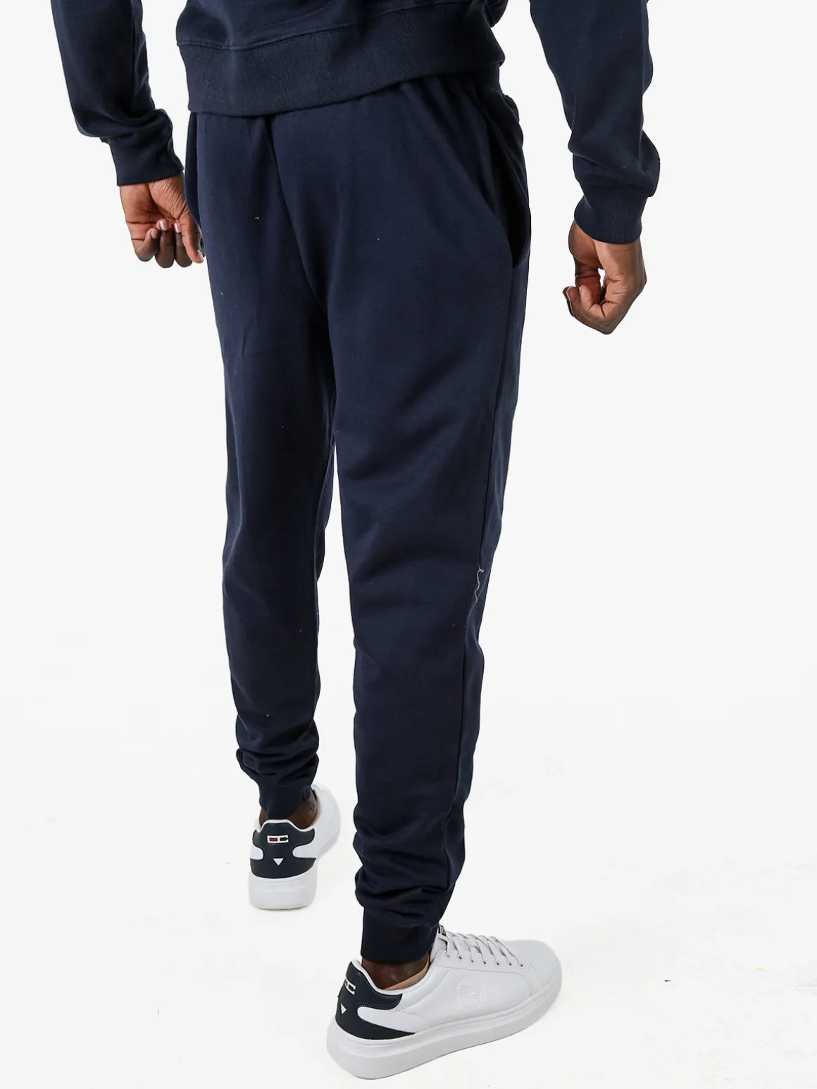 Lonsdale Pantaloni tuta da uomo con coulisse e polsini - blu
