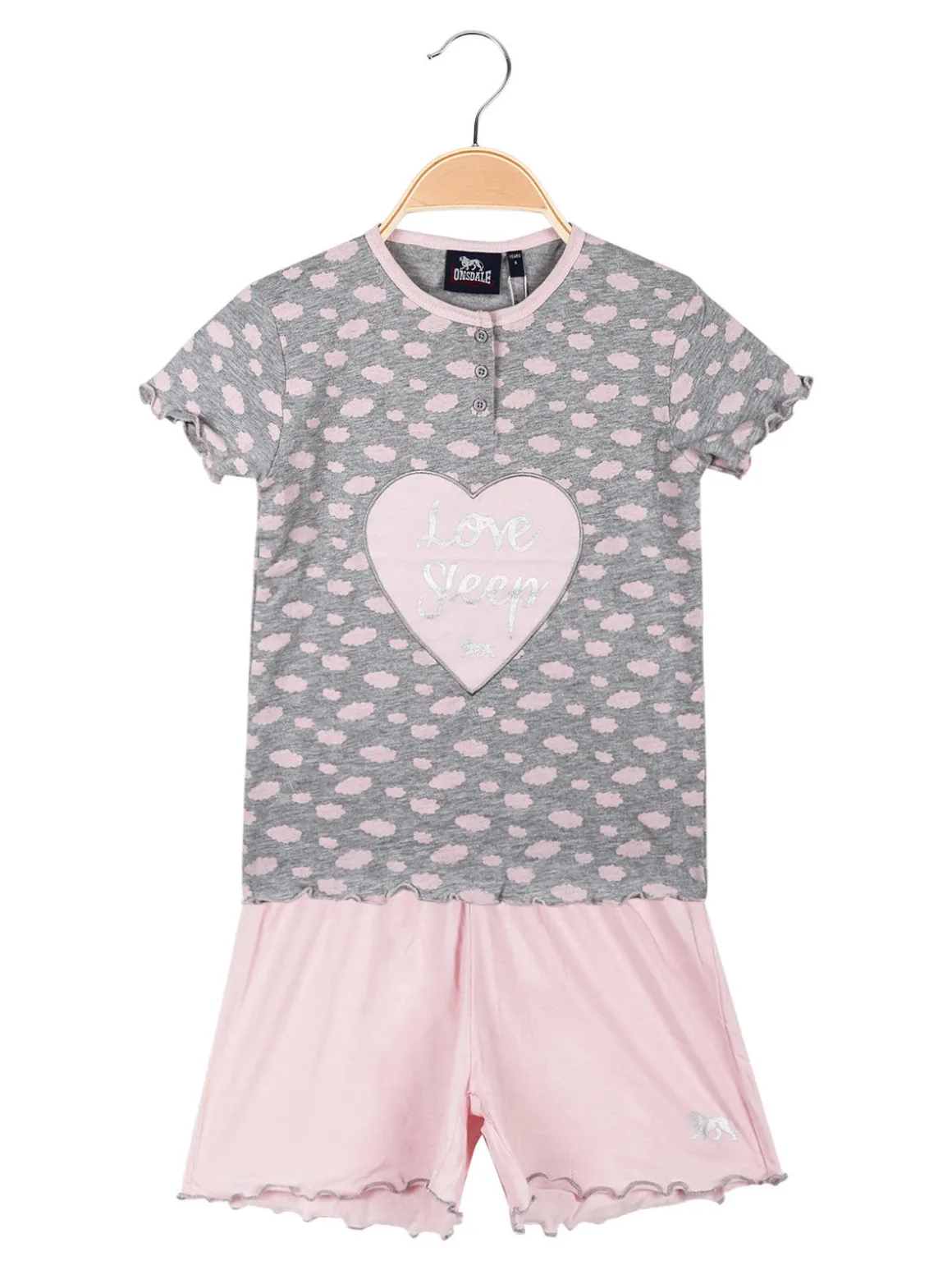 Lonsdale Pigiama corto da bambina in cotone