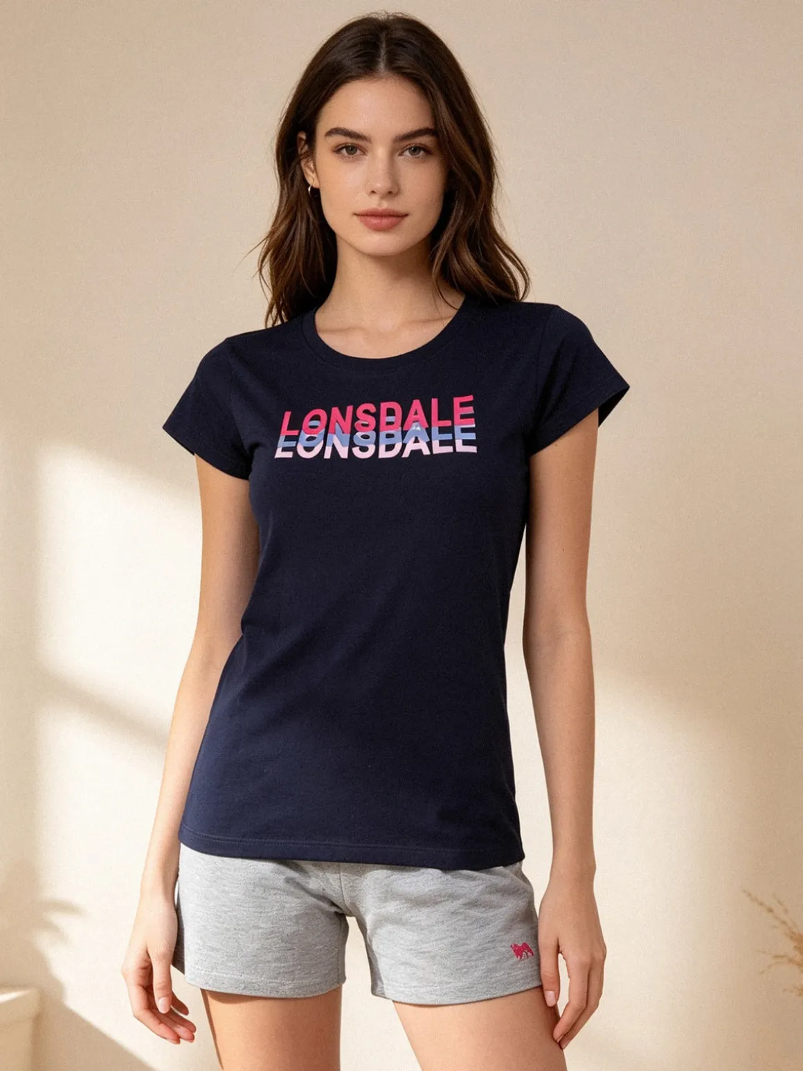 Lonsdale Pigiama corto da donna in cotone